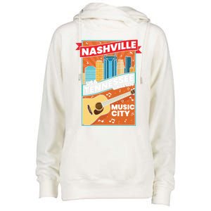 Nashville Tennessee Usa Music City Guitar Musician Music Gift Womens Funnel Neck Pullover Hood