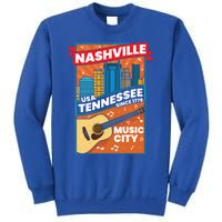 Nashville Tennessee Usa Music City Guitar Musician Music Gift Sweatshirt