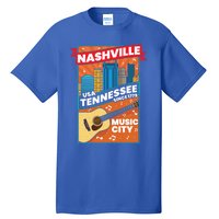 Nashville Tennessee Usa Music City Guitar Musician Music Gift Tall T-Shirt