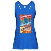 Nashville Tennessee Usa Music City Guitar Musician Music Gift Ladies Essential Flowy Tank