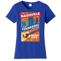 Nashville Tennessee Usa Music City Guitar Musician Music Gift Women's T-Shirt