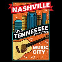 Nashville Tennessee USA Music City Guitar Musician Music Doggie Tank