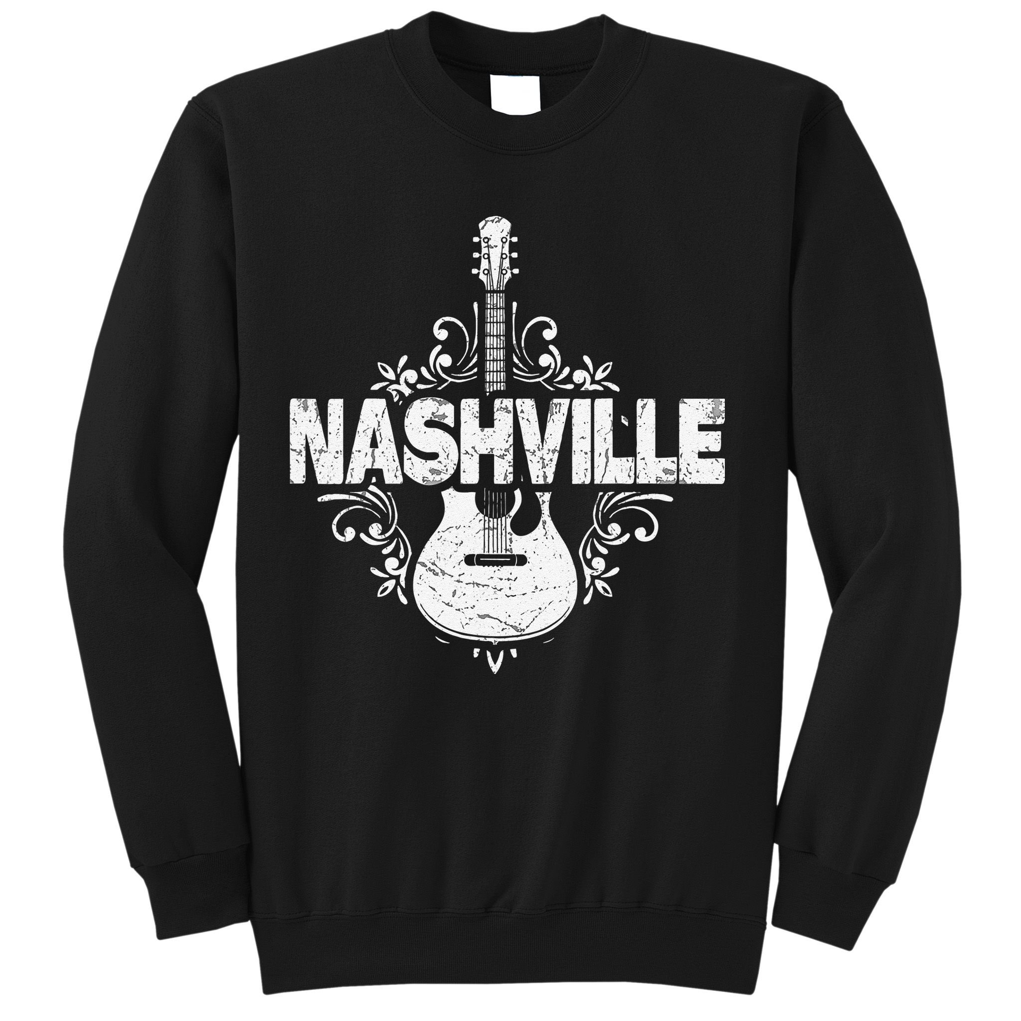 Nashville Tennessee Vintage Guitar Country Music City Sweatshirt