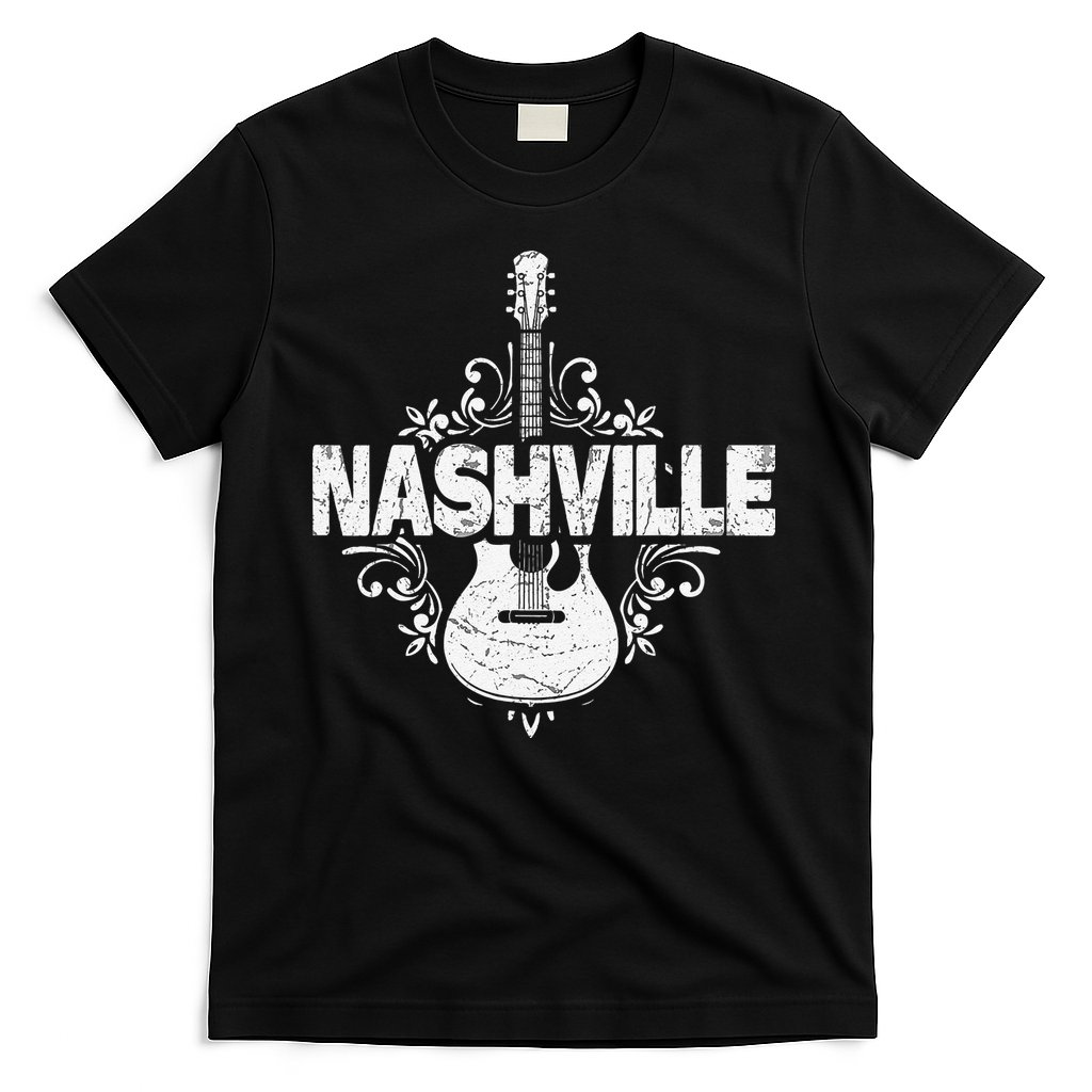 Nashville Tennessee Vintage Guitar Country Music City T-Shirt