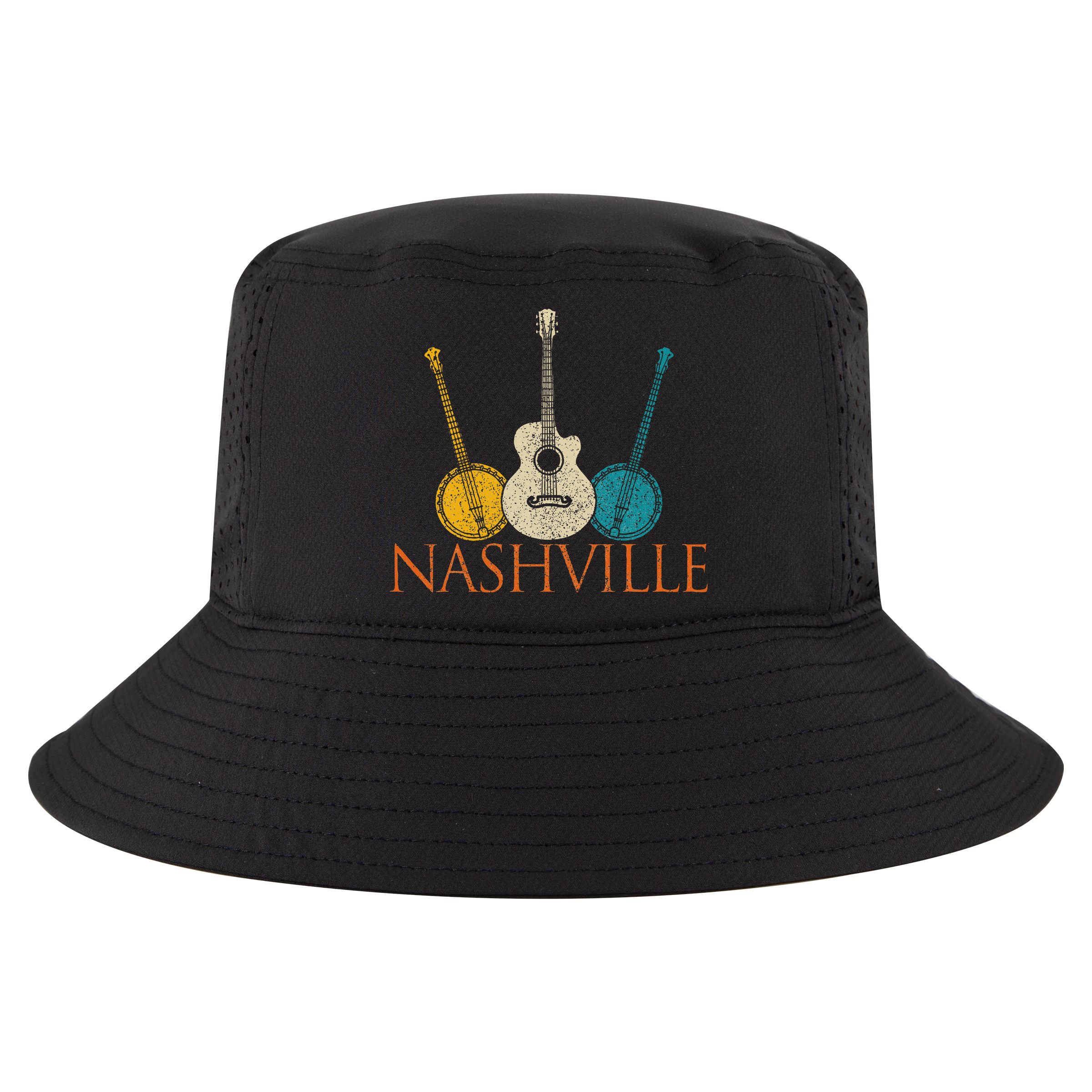 Nashville Tennessee Vintage Country Music City Souvenir Cool Comfort Performance Bucket Hat