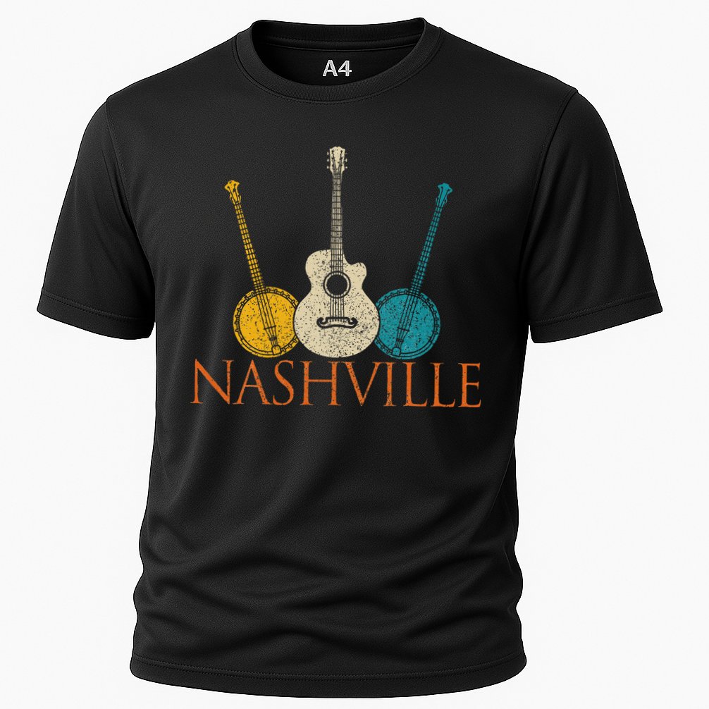 Nashville Tennessee Vintage Country Music City Souvenir Cooling Performance Crew T-Shirt