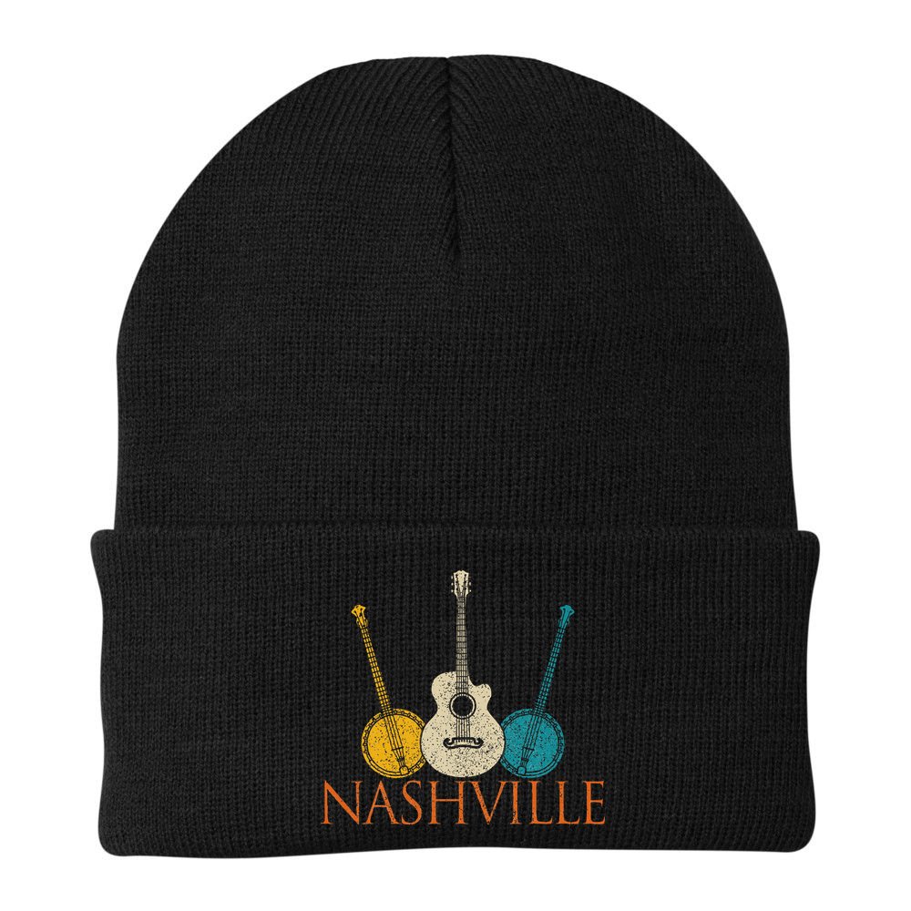 Nashville Tennessee Vintage Country Music City Souvenir Beanie