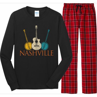 Nashville Tennessee Vintage Country Music City Souvenir Long Sleeve Pajama Set