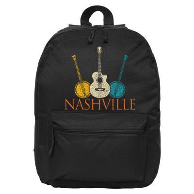 Nashville Tennessee Vintage Country Music City Souvenir 16 in Basic Backpack