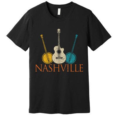 Nashville Tennessee Vintage Country Music City Souvenir Premium T-Shirt