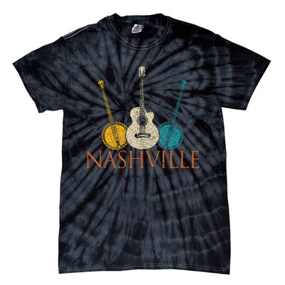 Nashville Tennessee Vintage Country Music City Souvenir Tie-Dye T-Shirt