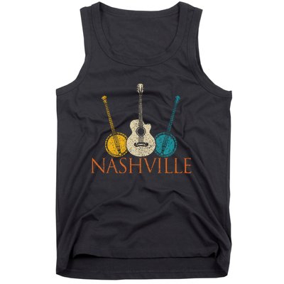 Nashville Tennessee Vintage Country Music City Souvenir Tank Top