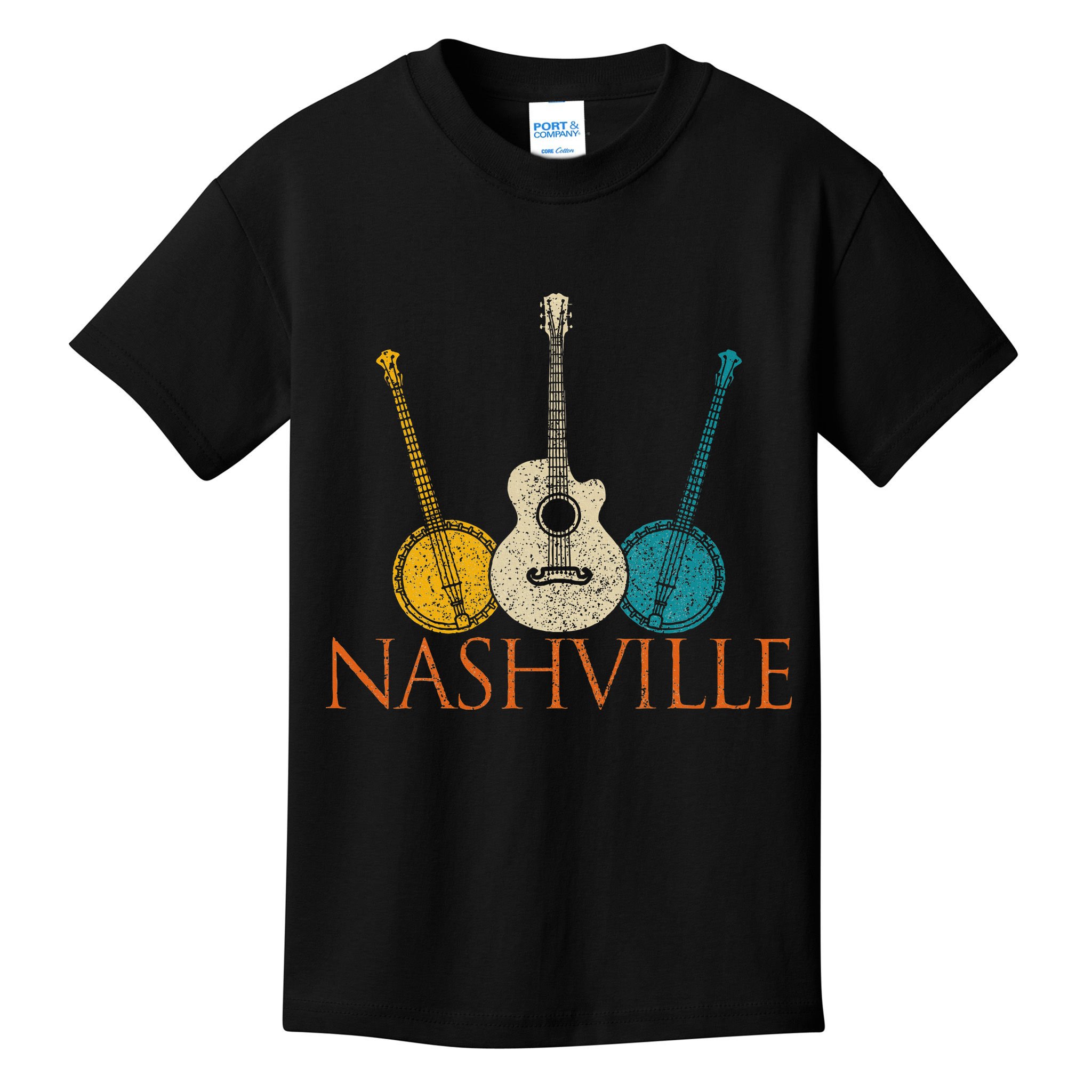 Nashville Tennessee Vintage Country Music City Souvenir Kids T-Shirt