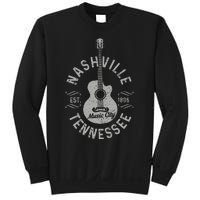 Nashville Tennessee Vintage Guitar Country Music City Gift Sweatshirt