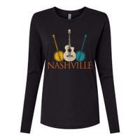 Nashville Tennessee Vintage Country Music City Souvenir Womens Cotton Relaxed Long Sleeve T-Shirt