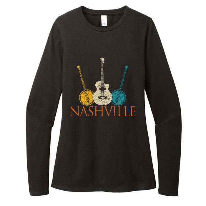 Nashville Tennessee Vintage Country Music City Souvenir Womens CVC Long Sleeve Shirt