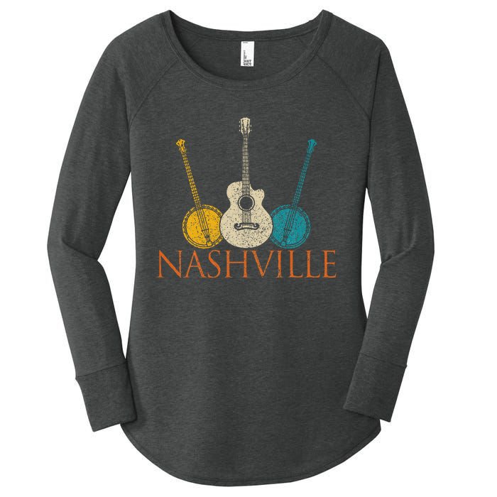 Nashville Tennessee Vintage Country Music City Souvenir Women's Perfect Tri Tunic Long Sleeve Shirt