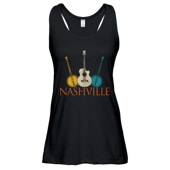 Nashville Tennessee Vintage Country Music City Souvenir Ladies Essential Flowy Tank