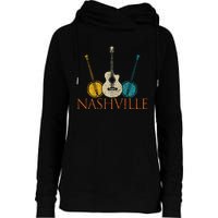 Nashville Tennessee Vintage Country Music City Souvenir Womens Funnel Neck Pullover Hood