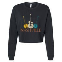 Nashville Tennessee Vintage Country Music City Souvenir Cropped Pullover Crew