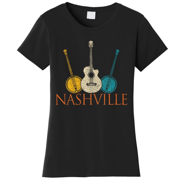 Nashville Tennessee Vintage Country Music City Souvenir Women's T-Shirt