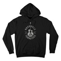 Nashville Tennessee Vintage Guitar Country Music City Hoodie