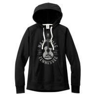 Nashville Tennessee Vintage Guitar Country Music City Women's Fleece Hoodie