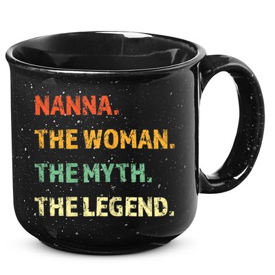 Nanna The Woman The Myth The Legend Funny Gift 15oz Campfire Ceramic Mug