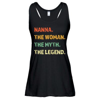 Nanna The Woman The Myth The Legend Funny Gift Ladies Essential Flowy Tank