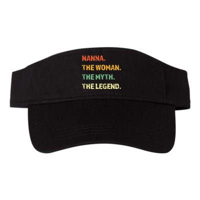 Nanna The Woman The Myth The Legend Funny Gift Visor