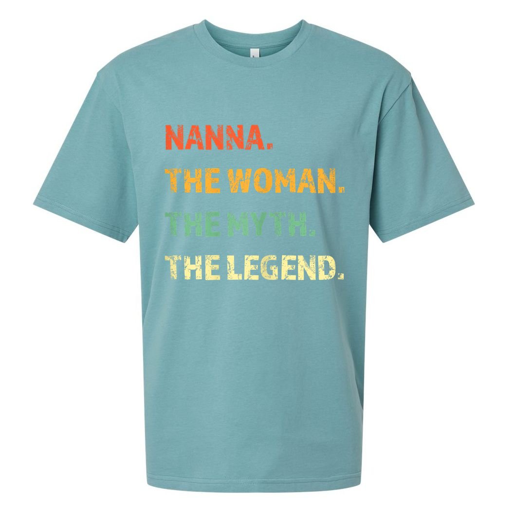 Nanna The Woman The Myth The Legend Funny Gift Sueded Cloud Jersey T-Shirt