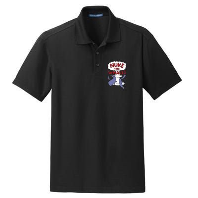 Nuke The Whales Funny Dry Zone Grid Polo