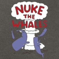 Nuke The Whales Funny Cotton Canvas Backpack