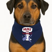 Nuke The Whales Funny USA-Made Doggie Bandana