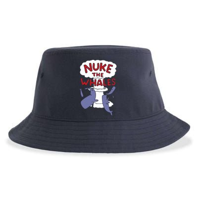 Nuke The Whales Funny Sustainable Bucket Hat