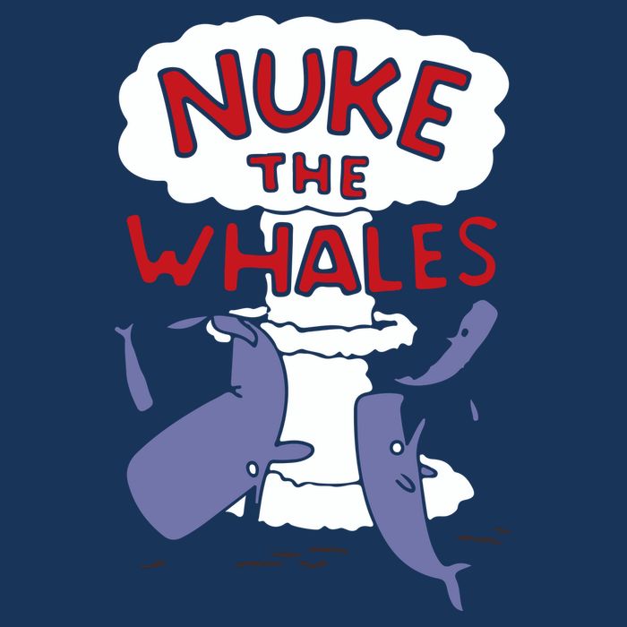 Nuke The Whales Funny Button