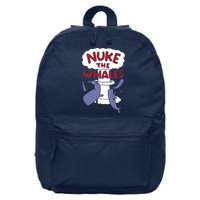 Nuke The Whales Funny 16 in Basic Backpack