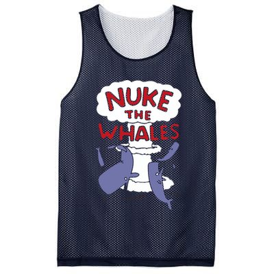 Nuke The Whales Funny Mesh Reversible Basketball Jersey Tank