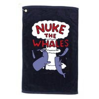 Nuke The Whales Funny Golf Towel