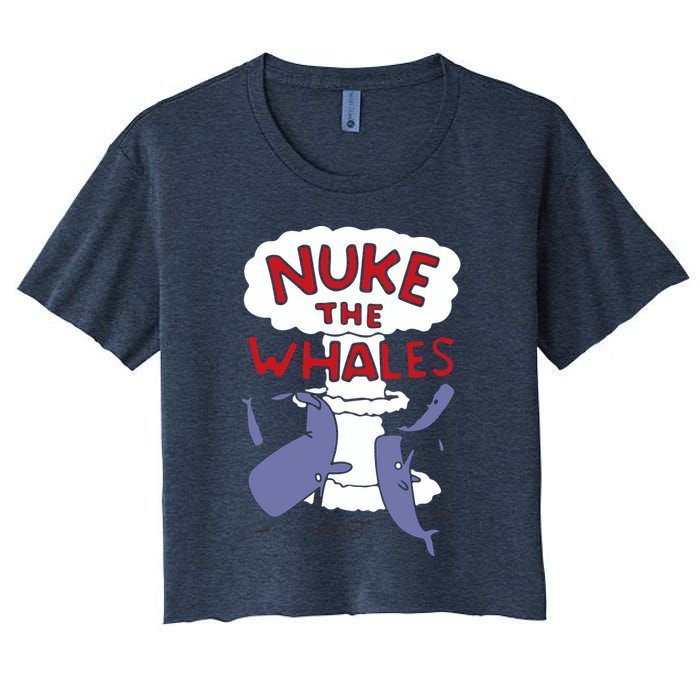 Nuke The Whales Funny Crop Top