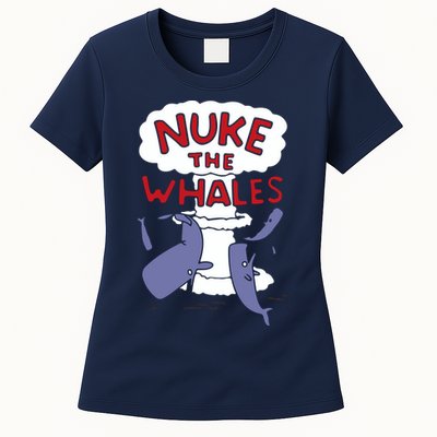 Nuke The Whales Funny Womens T-Shirt