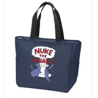 Nuke The Whales Funny Zip Tote Bag