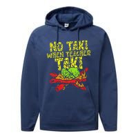 No Taki When Teacher Taki Funny Teacher Cute Education Performance Fleece Hoodie