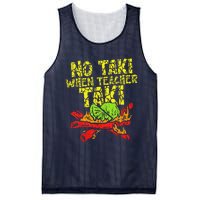 No Taki When Teacher Taki Funny Teacher Cute Education Mesh Reversible Basketball Jersey Tank