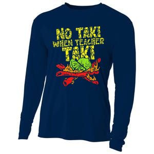 No Taki When Teacher Taki Funny Teacher Cute Education Cooling Performance Long Sleeve Crew