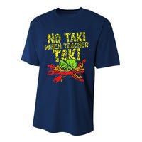 No Taki When Teacher Taki Funny Teacher Cute Education Performance Sprint T-Shirt