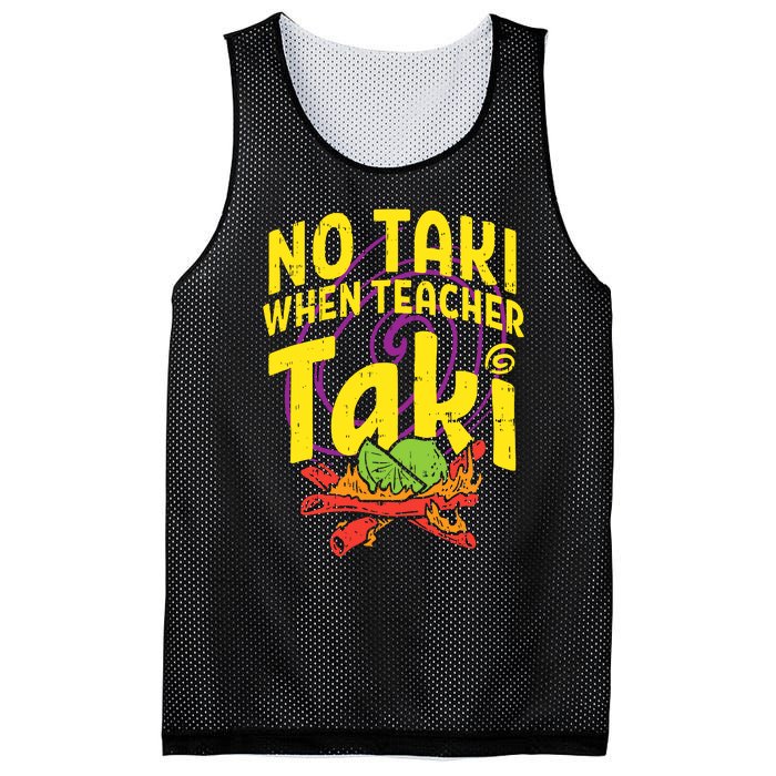 No Taki When Teacher Taki Mesh Reversible Basketball Jersey Tank