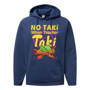 No Taki When Teacher Taki Cute Education Classroom Student Gift Performance Fleece Hoodie