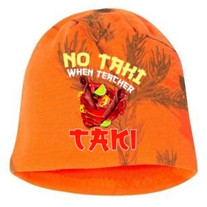 No Taki When Teacher Taki Cute Funny Education Classroom Meaningful Gift Kati - Camo Knit Beanie