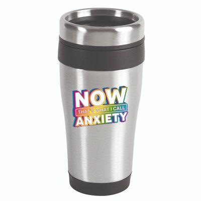 Now Thats What I Call Anxiety Funny Parody 16oz Travel Tumbler